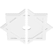 Ekena Millwork Axel Architectural Grde PVC Contemporary Ceiling Medallion, Two Piece, 26"OD x 3"ID x 14 1/4"C x 1"P CMP26AL2-03000 - alternate 4
